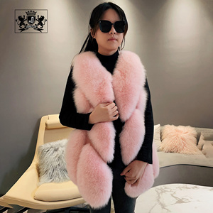Janefur <strong>Plus</strong> <strong>Size</strong> Winter Warm Women Real Fur Vest High Quality Winter Real Fox Fur <strong>Gilet</strong> <strong>Ladies</strong> Natural Fur Waistcoat - Product Image 3