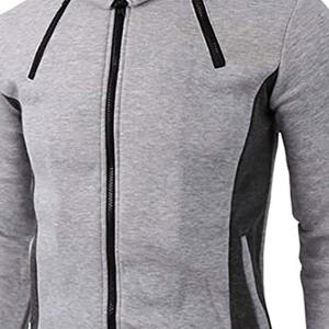Veste à capuche polaire pour homme, coupe Slim avec Double fermeture éclair, vêtement d'extérieur, nouveauté - Product Image 3
