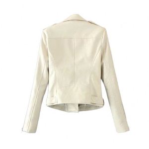 แจ็คเก็ตหนัง PU สำหรับผู้หญิงรถจักรยานยนต์ตรวจสอบเพชร2025ฤดูใบไม้ร่วง - Product Image 5