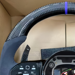 <span class=keywords><strong>Volant</strong></span> en fibre de carbone et Alcantara de style sport AMG pour <span class=keywords><strong>Mercedes</strong></span> Benz A, <span class=keywords><strong>B</strong></span>, C, E, S, CLA, CLS, GLA, GLB, GLC, GLE, GLS, <span class=keywords><strong>Classe</strong></span> G - Product Image 2