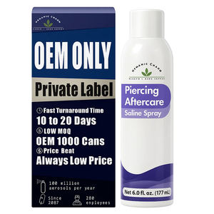 Spray nasal stérile à 0.9% de solution saline OEM Soin post-perçage favorise <span class=keywords><strong>la</strong></span> récupération et soulage <span class=keywords><strong>les</strong></span> bosses/chéloïdes - Product Image 1