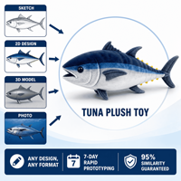 Fabricant de Mascottes en Peluche Thon Bleu OEM ODM, Conception Personnalisée, Logo Personnalisé, Vente en Gros de Jouets en Peluche, Cadeau Promotionnel Animal en Peluche