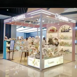 Conception de kiosque de couleur et de taille de matériaux personnalisés nouveaux et à la mode pour le centre commercial