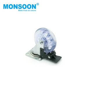 Roulettes pivotantes silencieuses pour meubles, roulettes transparentes en PU avec frein pour chaise de bureau - Product Image 5