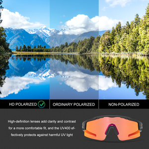 Gafas de Sol Deportivas <span class=keywords><strong>para</strong></span> Ciclismo al Aire Libre de Última Moda, <span class=keywords><strong>Lentes</strong></span> de Ciclismo TR90 con Protección UV400 y 2 Micas <span class=keywords><strong>para</strong></span> Montar - Product Image 4