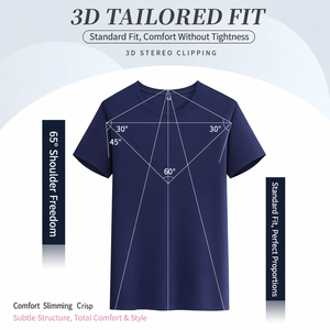 T-shirt girocollo 87% nylon 13% spandex, effetto seta sulla pelle, elasticità a 4 vie, sensazione di assenza totale - Product Image 4