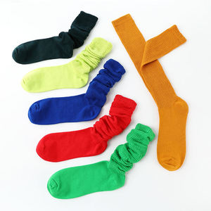 Wholesale Bulk Ladies Colorful Embroidery Logo Scrunch Knit <b>Socks</b> Thick Long Women Slouch <b>Socks</b> for Adult High Quality - Product Image 4