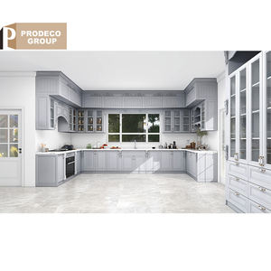 Gabinetes de cocina hidráulicos en forma de <span class=keywords><strong>L</strong></span> de estilo moderno Diseño simple para cocina pequeña - Product Image 5