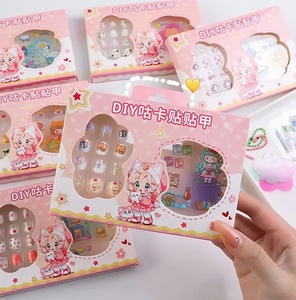 Juego de 12 piezas de <span class=keywords><strong>uñas</strong></span> <span class=keywords><strong>postizas</strong></span> de dibujos animados para niña, bricolaje, <span class=keywords><strong>con</strong></span> pegatina, para <span class=keywords><strong>uñas</strong></span> <span class=keywords><strong>postizas</strong></span>, para niños - Product Image 1