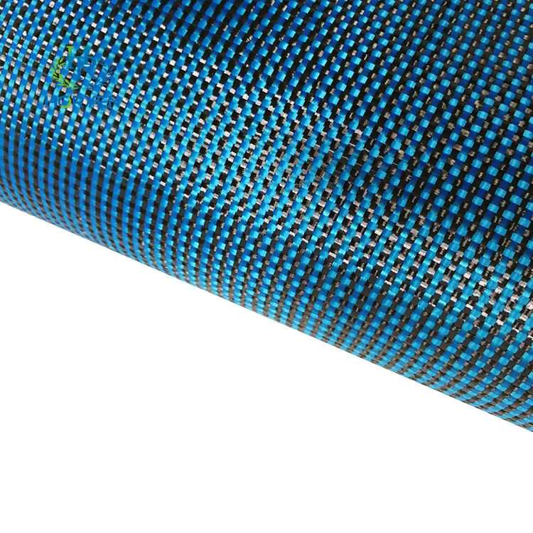 Ventes directes d'usine Tissu en fibre de carbone Lac Bleu Aramide Rouleau de tissu en fibre de carbone