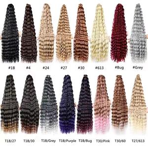 Vente en gros de paquets de cheveux synthétiques Deep Wave Twist 32 pouces de long Extensions de cheveux bouclés Deep Wave Twist <span class=keywords><strong>Crochet</strong></span> Tressage pour les femmes - Product Image 6