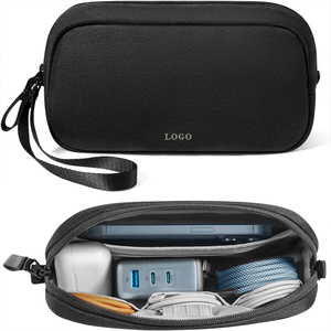 Water Resistant Travel <strong>Bag</strong> <strong>Cable</strong> Organizer for Essentials Accessories Carry Storage <strong>Bag</strong> for Cord&amp;Charger&amp; Phone&amp;Earphone Black - Product Image 1
