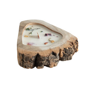 Carved Wooden Centerpiece Eco Material And Easy Wipe Clean Surface <strong>Candle</strong> <strong>Holder</strong> For Tabletop Decor - Product Image 1