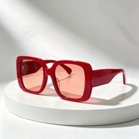Lunettes de soleil vintage de haute qualité, épaisses et carrées, à monture intégrale, avec verres dégradés et protection UV400, pour un usage extérieur unisexe