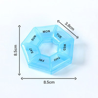 Boîte de rangement portable pour pilules hebdomadaires, mini distributeur de médicaments, étui de rangement pour médicaments quotidiens, 7 compartiments