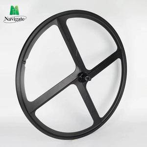 700c <span class=keywords><strong>Fixie</strong></span> Juego de ruedas integradas de aleación de magnesio de 4 radios <span class=keywords><strong>Llanta</strong></span> de bicicleta de piñón fijo - Product Image 2