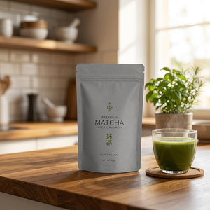 Té Verde Matcha Ceremonial Estilo Japonés en Bolsa Resellable, Orgánico y Puro, con Opción de Logotipo Personalizado y Venta al Por Mayor - Product Image 1