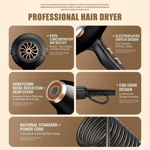 Secador de pelo doméstico con luz azul, iones negativos, cuidado del cabello, alta velocidad de viento, aire frío y caliente, secado rápido, para uso en salón y hogar - Product Image 4