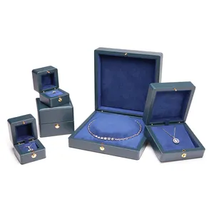 Vente en gros de colliers de luxe Boîtes d'emballage pour bijoux Coffret cadeau pour bijoux Boîtes à bijoux en cuir PU