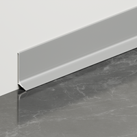 Bande de plinthe métallique autocollante ultra-fine, plinthe flexible en aluminium pour une décoration rapide des murs et des sols