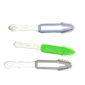 Nano Silicone <b>Pet</b> Brush Long Handle Multi Function Fur Care Dog <b>Bathing</b> <b>Cleaning</b> Tool - Product Image 1