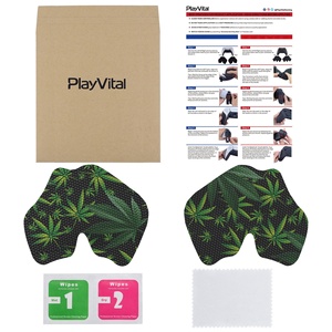 PlayVital Green Weeds - Almohadillas de Goma Suave con Textura Profesional Antideslizantes y Absorbentes del Sudor para el Control de PS5 - Product Image 2