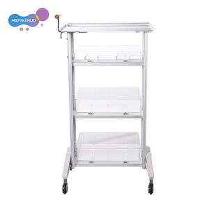 Meerlaagse Kapsalon <span class=keywords><strong>Trolley</strong></span> Met Houten Handvat Schoonheid Kapperskar Aluminium Frame Acryl Plank Voor Kapperszaak - Product Image 4