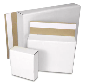 Özel Beyaz Büyük Kendinden Yapışkanlı Kargo Kutuları Mat Laminasyon Kabartmalı Oluklu Mukavva Çevre Dostu Dayanıklı Küçük Boyutlar İçin - Product Image 1