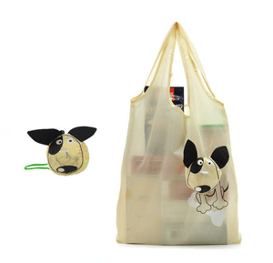 Sacs de courses pliables réutilisables en polyester, design animal mignon, pour la supermarché, usage quotidien, portables - Product Image 1
