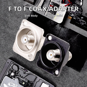 อะแดปเตอร์<span class=keywords><strong>สาย</strong></span>โคแอ็กซ์เชียลตัวเมียทองแดงชนิด F-Type 1P ช่องเสียบโคแอกซ์ตัวเรือนโลหะผสมสังกะสีสำหรับวิดีโอทีวี<span class=keywords><strong>สาย</strong></span>แจ็ครุ่น <span class=keywords><strong>RG6</strong></span> B1055 - Product Image 2