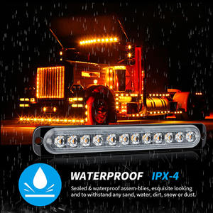 12 <span class=keywords><strong>LED</strong></span> ستروب أضواء الطوارئ البرتقالي ضوء وماض منارة الأصفر العنبر ضوء تحذير 12V 24V Stroboscopes لصناعة السيارات DRL - Product Image 5