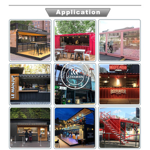ออกแบบร้านกาแฟแบบตู้คอนเทนเนอร์ บูธสำเร็จรูป ร้านอาหารสำเร็จรูปทรงสี่เหลี่ยม ปรับแต่งได้ตามต้องการ บ้านเคลื่อนที่สะดวกสบาย - Product Image 5