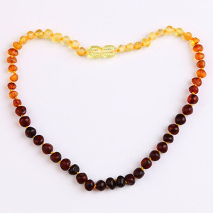 Collier pour bébé en <span class=keywords><strong>ambre</strong></span> de la Baltique brut en gros, 100% <span class=keywords><strong>ambre</strong></span> <span class=keywords><strong>véritable</strong></span> mat, colliers à chaîne pour enfants, colliers à perles, longueur environ 33 cm - Product Image 4