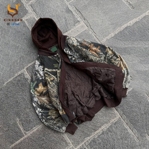 Sweat-shirts à capuche pour hommes, imprimé camouflage vintage personnalisé, 400 g/m², coupe ample, en coton, sweat-shirt graphique de chasse, sweat-shirt camouflage pour hommes - Product Image 3