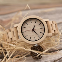 Montre en bois faite à la main pour hommes, montre en gros de simulation simple à la mode OEM avec logo personnalisable