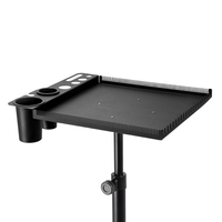 Chariot de Salon Réglable à Roulettes pour Coiffure avec Deux Porte-Gobelets et 5 Roulettes – Idéal pour un Usage en Salon et Gain de Place