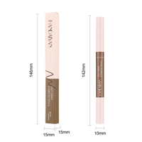 Crayon à sourcils HANDAIYAN 3D ultra-fin, double embout en forme de lame, waterproof, anti-bavure, avec brosse applicatrice