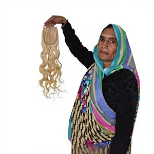 Vente en gros cambodgienne naturelle blonde Bodywave 4*4 Extensions de cheveux vierges Tressage de cheveux humains naturels bruts - Product Image 1