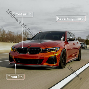 สเกิร์ตข้างคาร์บอนไฟเบอร์แท้สำหรับรถยนต์ซีรีส์ 3 รุ่น G20 ปีกข้าง - Product Image 2