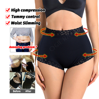 Celana Dalam Pembentuk Tubuh Wanita High Waist dengan Renda, Bantalan Bokong, Pengangkat Pinggul, Penirus, Pengencang Perut