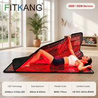 Couverture LED intégrale Fitkang OEM sans scintillement 660nm 850nm avec fonction pulsée, faible EMF, pour thérapie par lumière rouge, idéale pour la maison et le spa