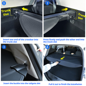Cubierta Retráctil para <span class=keywords><strong>Maletero</strong></span> para Toyota RAV4 2008-2025, Accesorio Interior de Fabricación Automotriz con Bandeja Trasera <span class=keywords><strong>Enrollable</strong></span> B - Product Image 5