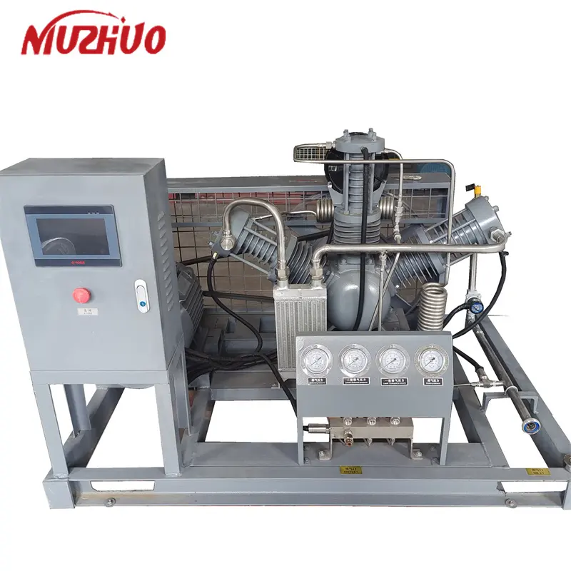 NUZHUO Fast Delivery Oxygen Nitrogen Booster Compressor 150Bar 200Bar For O2 N2 Cylinders Refilling