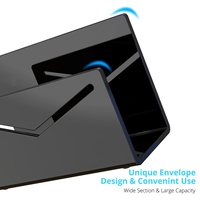 HoFong Organisateur de documents de bureau en maille métallique Petits porte-fichiers acryliques pour lettres, papiers, affichage et stockage Organisateur de courrier
