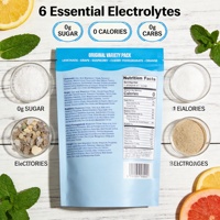 Poudre de boisson électrolytique au magnésium sans sucre OEM/ODM, 20 unités, supplément d'hydratation sportive pour la récupération et l'énergie