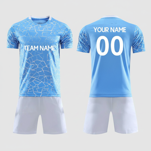 Maillot de football personnalisé de couleur unie, qualité supérieure, dernier design, nouveau style, 100% polyester, imprimé par sublimation, séchage rapide - Product Image 2