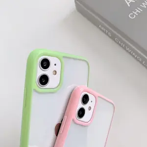 Funda de teléfono transparente a prueba de golpes para iPhone, protector de acrílico suave y transparente para iPhone 13 14 12 11 Pro XR X XS Max 8 7 Plus