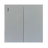 Interrupteurs muraux électriques VNX 2026 de style moderne, grand panneau, blanc, 2 modules, de haute qualité, conformes aux normes britanniques, pour la maison et l'hôtel
