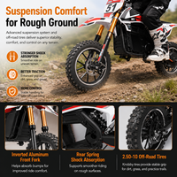 Mini moto électrique tout-terrain M3 pour enfants et adolescents, batterie amovible 36V 7.8Ah, moteur moyeu 650W, vitesse maximale 28 km/h, avant/arrière