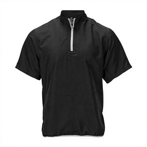 <b>Mens</b> Short Sleeve 1 4 <b>Zip</b> <b>Jacket</b> Stand Collar Lightweight Polyester Casual Sports Outerwear - Product Image 3